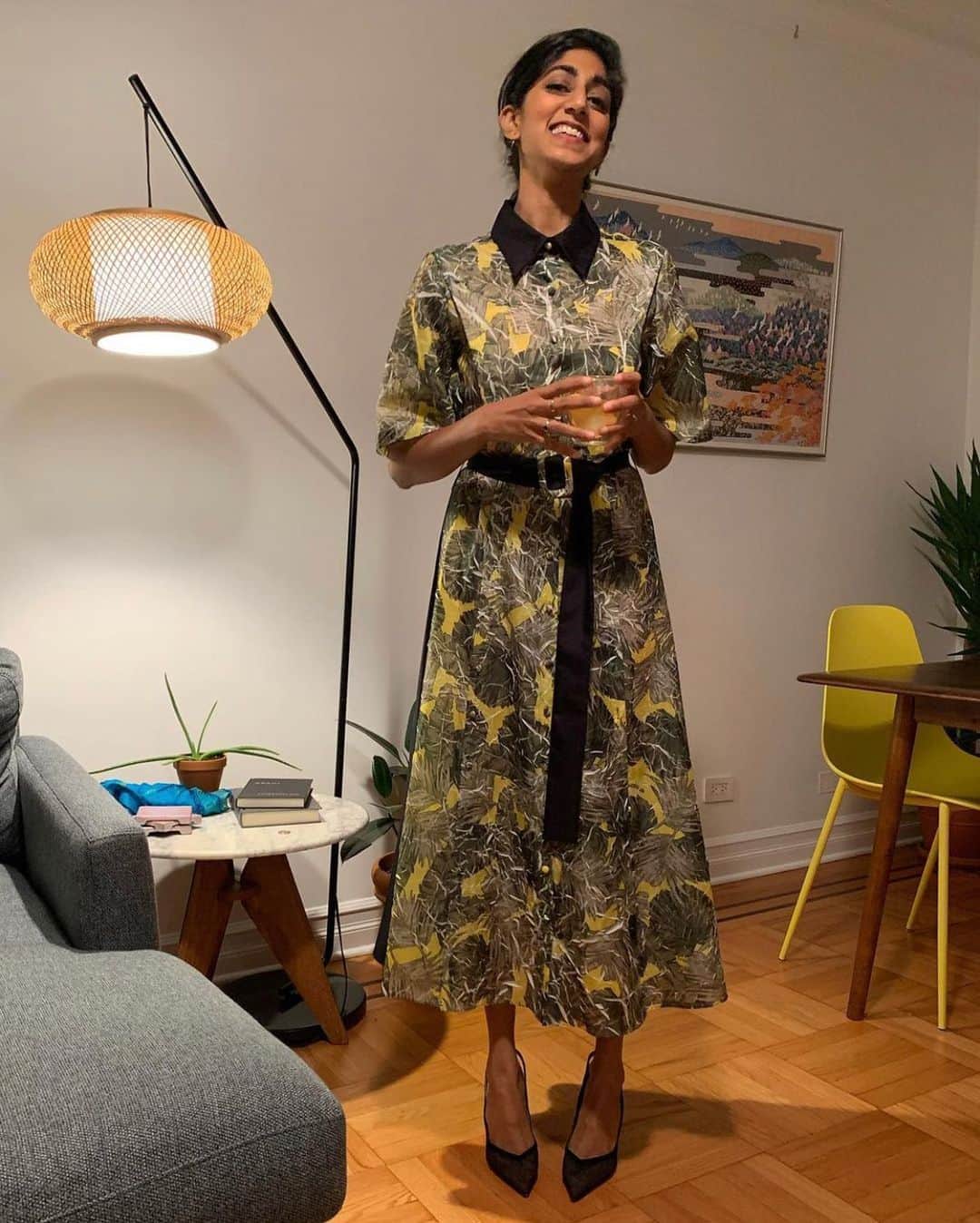 プラバルグルンさんのインスタグラム写真 - (プラバルグルンInstagram)「@sunitamani looking radiant in our hand tailored palm print shirtdress from the Pre-Fall 2020 collection while promoting her new film Evil Eye  Styled by @sarahslutsky」10月23日 0時22分 - prabalgurung