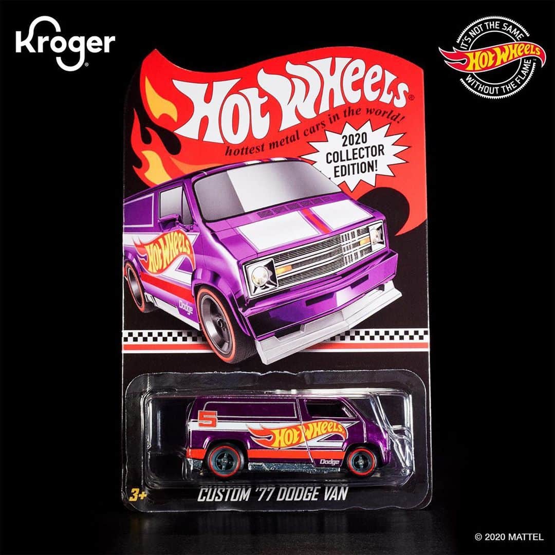 Hot Wheelsさんのインスタグラム写真 - (Hot WheelsInstagram)「This Custom ‘77 Dodge Van is a must-have for any collector! Take advantage of this sweet deal when you buy 20 #HotWheels from participating Kroger stores.」10月23日 0時58分 - hotwheelsofficial