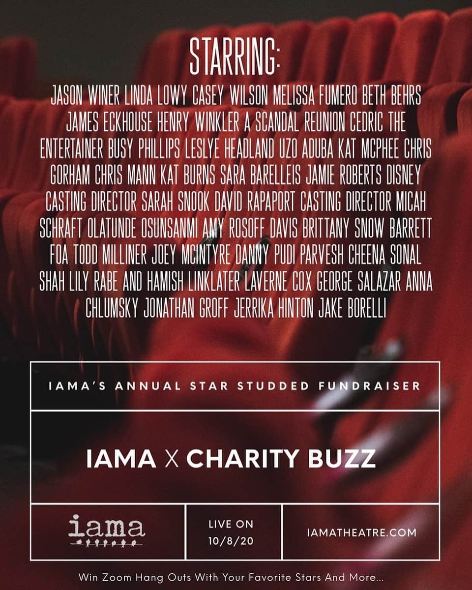 ケイティ・ロウズのインスタグラム：「list of auction items here!!! CHECK IT OUT! THEATRE! 🎭 www.charitybuzz.com/iama」