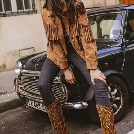 フリーランスさんのインスタグラム写真 - (フリーランスInstagram)「*** BROWN & WESTERN ***  Comment ne pas aimer ce look totalement venu du Far West proposé par @alexsocks et @calixte_str  Les boots Jane 7 Hi West sont à shopper de toute urgence sur notre boutique en ligne !」10月23日 1時24分 - freelance_paris