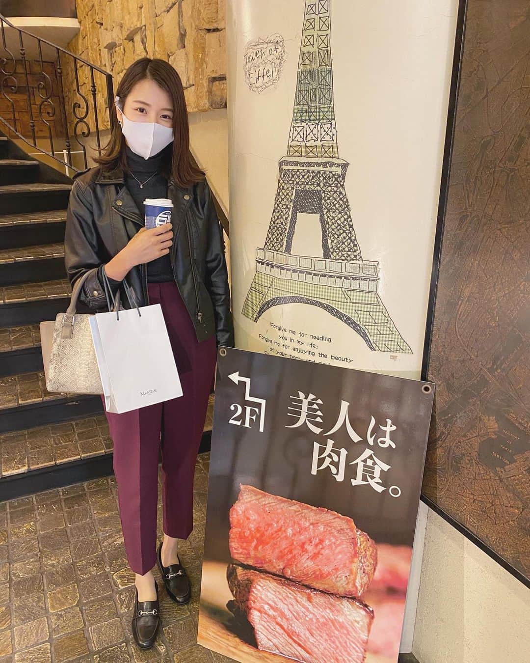 津田萌夏さんのインスタグラム写真 - (津田萌夏Instagram)「普段食べへんステーキ食べた🍽  この肉食はどっちの意味なんやろ  #パリ21区 #ステーキ #京都グルメ #steak #京都ランチ #肉食女子  #オムレツ #オムレツ大好き　 #クラフトビール」10月23日 1時54分 - 168.tsuda