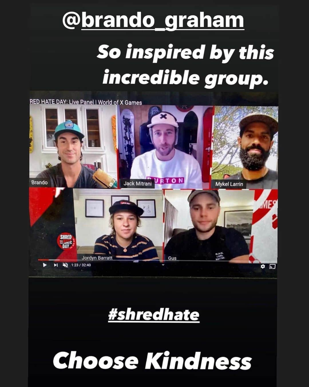 X Gamesさんのインスタグラム写真 - (X GamesInstagram)「[Swipe] It’s never too late to take the #ShredHate pledge to always #ChooseKindness and help make this world bully free. Link in bio.」10月23日 12時39分 - xgames