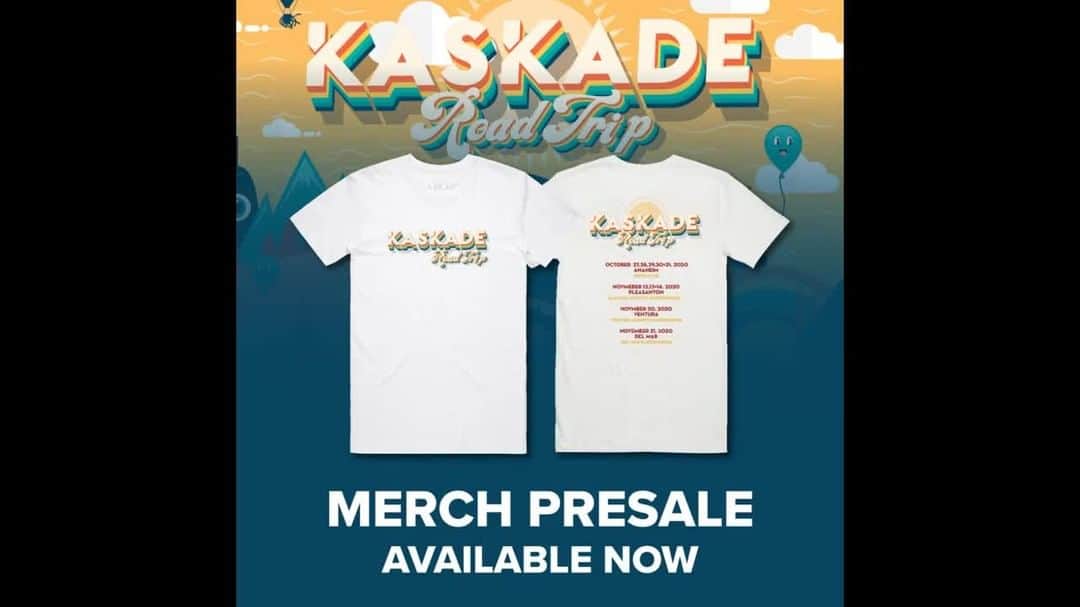 のインスタグラム：「My Road Trip Tour is officially sold out but that doesn’t mean you can’t flex the gear. Presale for my tour merch is live now at @ShopKaskade ⁠ http://kaskade.electricfamily.com⁠ ((LINK IN BIO))」