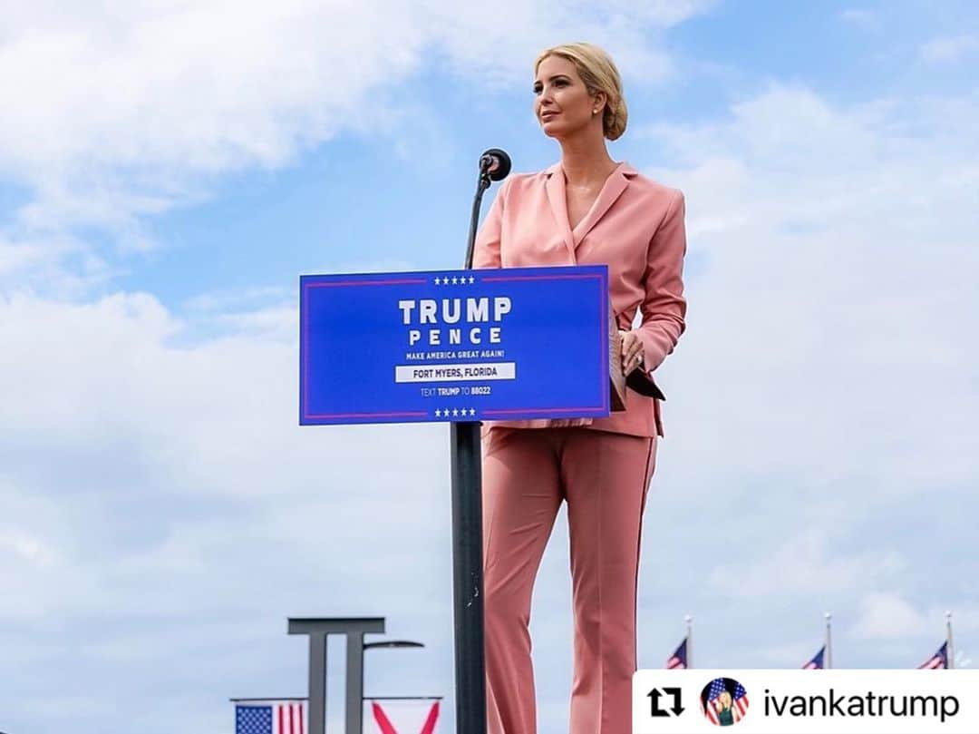 ドナルド・トランプさんのインスタグラム写真 - (ドナルド・トランプInstagram)「Thank you Ivanka! #MAGA  #Repost @ivankatrump ・・・ Major energy in Fort Myers today as I campaigned for @realdonaldtrump in Florida!   Early voting has started in the Sunshine State.   Join these American patriots and vote on or before Nov 3rd for @realDonaldTrump!  Visit donaldjtrump.com/vote or text VOTE to 88022 to learn more! 🇺🇸」10月23日 4時03分 - realdonaldtrump