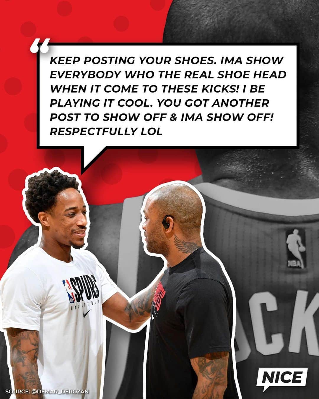 Nice Kicksさんのインスタグラム写真 - (Nice KicksInstagram)「DeMar DeRozan vs. PJ Tucker sneaker battle? 👀👟🔥」10月23日 4時32分 - nicekicks