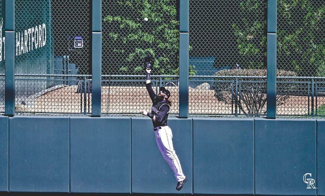 コロラド・ロッキーズのインスタグラム：「Flashed the leather. Showed off the cannon. Patrolled the yard. @chuck__nazty is a Gold Glove finalist!」