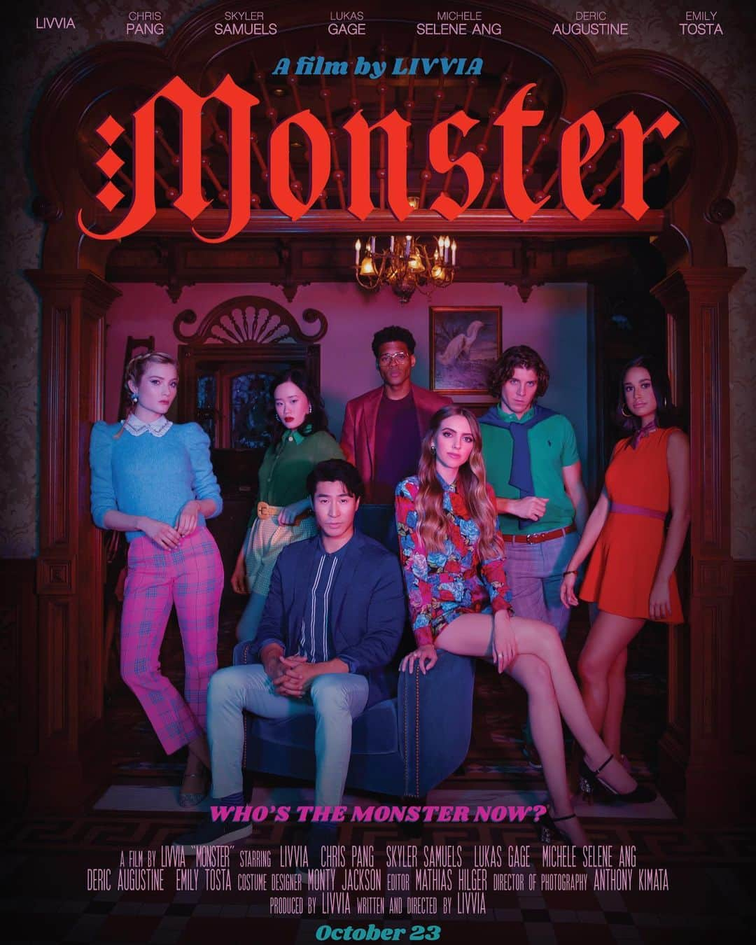 Monty Jacksonのインスタグラム：「MONSTER: The Movie by @livvia out this Friday 10/23. Artist and cast styled by me. • • •  #MusicVideo #WhosTheMonsterNow  #livvia」