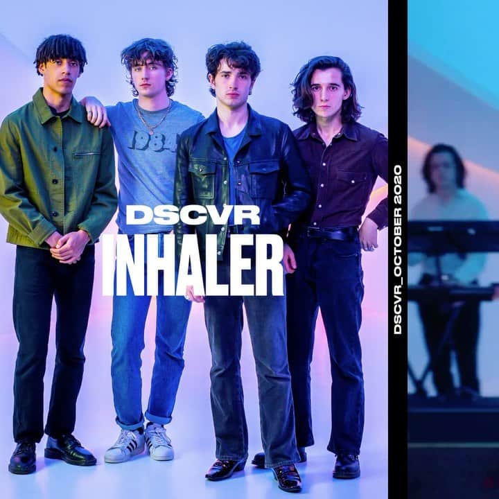 のインスタグラム：「Dublin-based indie rock group @inhalerdublin brought rhythmic swagger and an 80s-esque atmosphere to the DSCVR stage! 🇮🇪 Watch their performance of "When It Breaks" and "It Won't Always Be Like This" now! ⠀⠀⠀⠀⠀⠀⠀⠀⠀ ▶️[Link in bio] #DSCVR #Inhaler」