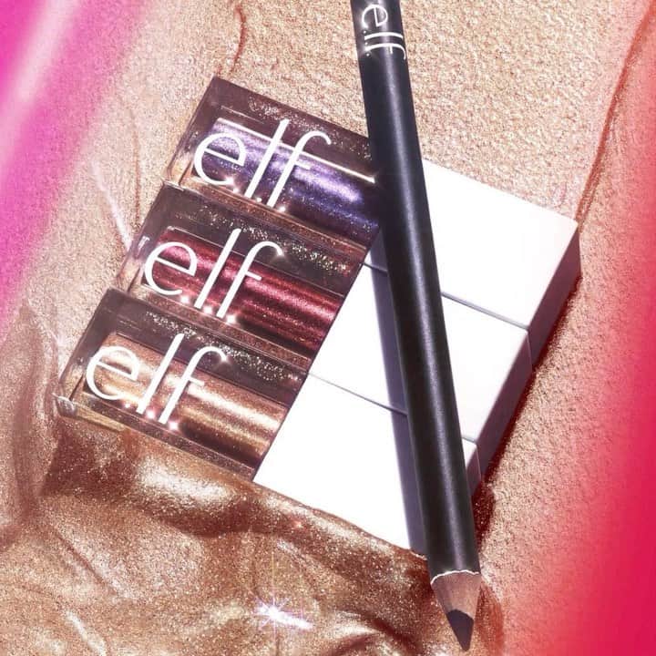 Target Styleのインスタグラム：「NEW Holiday gift set! Three of @elfcosmetics @allure award-winning Liquid Glitter shadows paired with a satin liner.✨ $17 value for $15!  Shades:  💜 Purple Reign ❤️ Cranberry Punch 💛 Flirty Birdy」