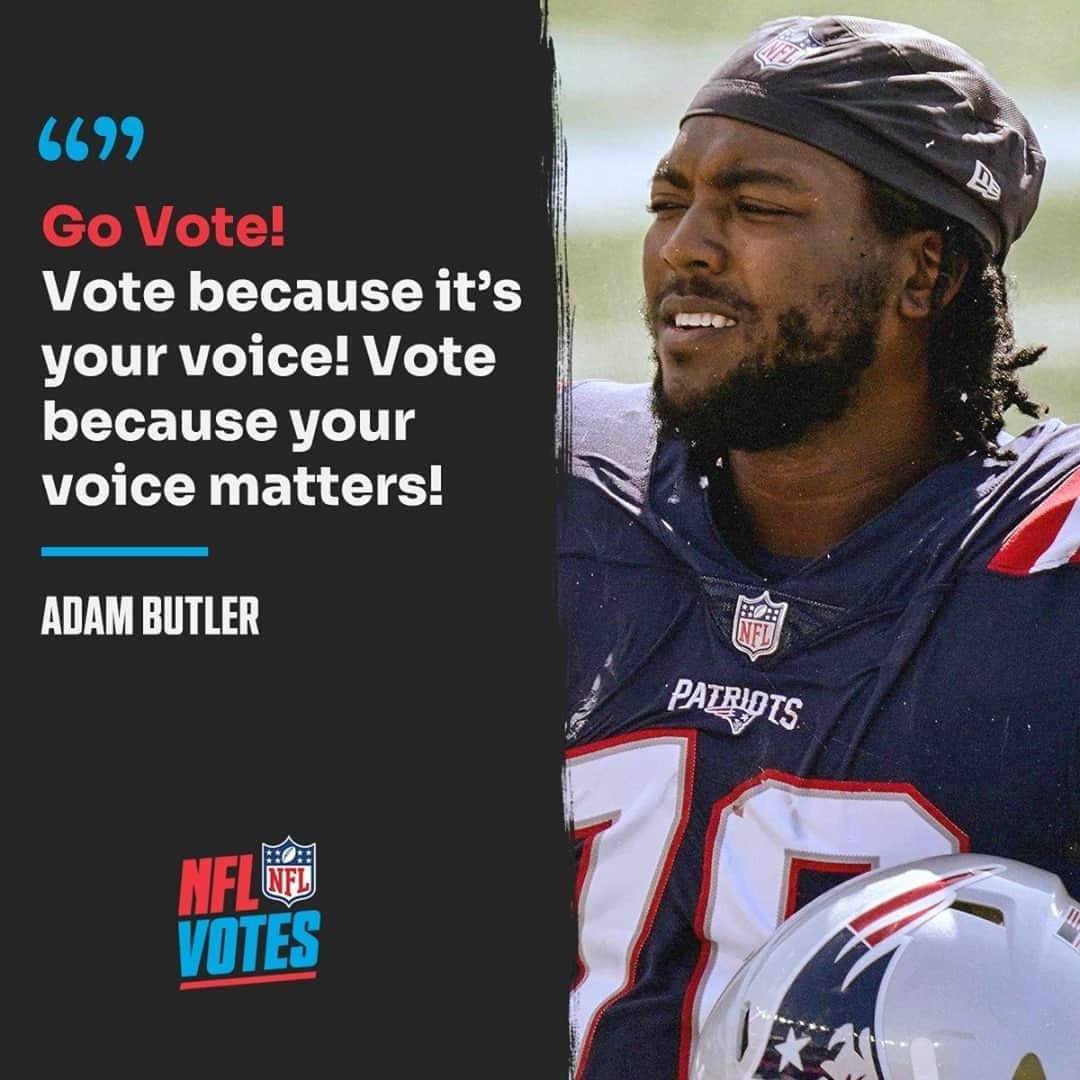 NFLさんのインスタグラム写真 - (NFLInstagram)「Your voice matters. #NFLVotes (via: @il_never_quit)⁣ ⁣ Make it heard by planning to vote at NFL.com/votes」10月23日 6時30分 - nfl