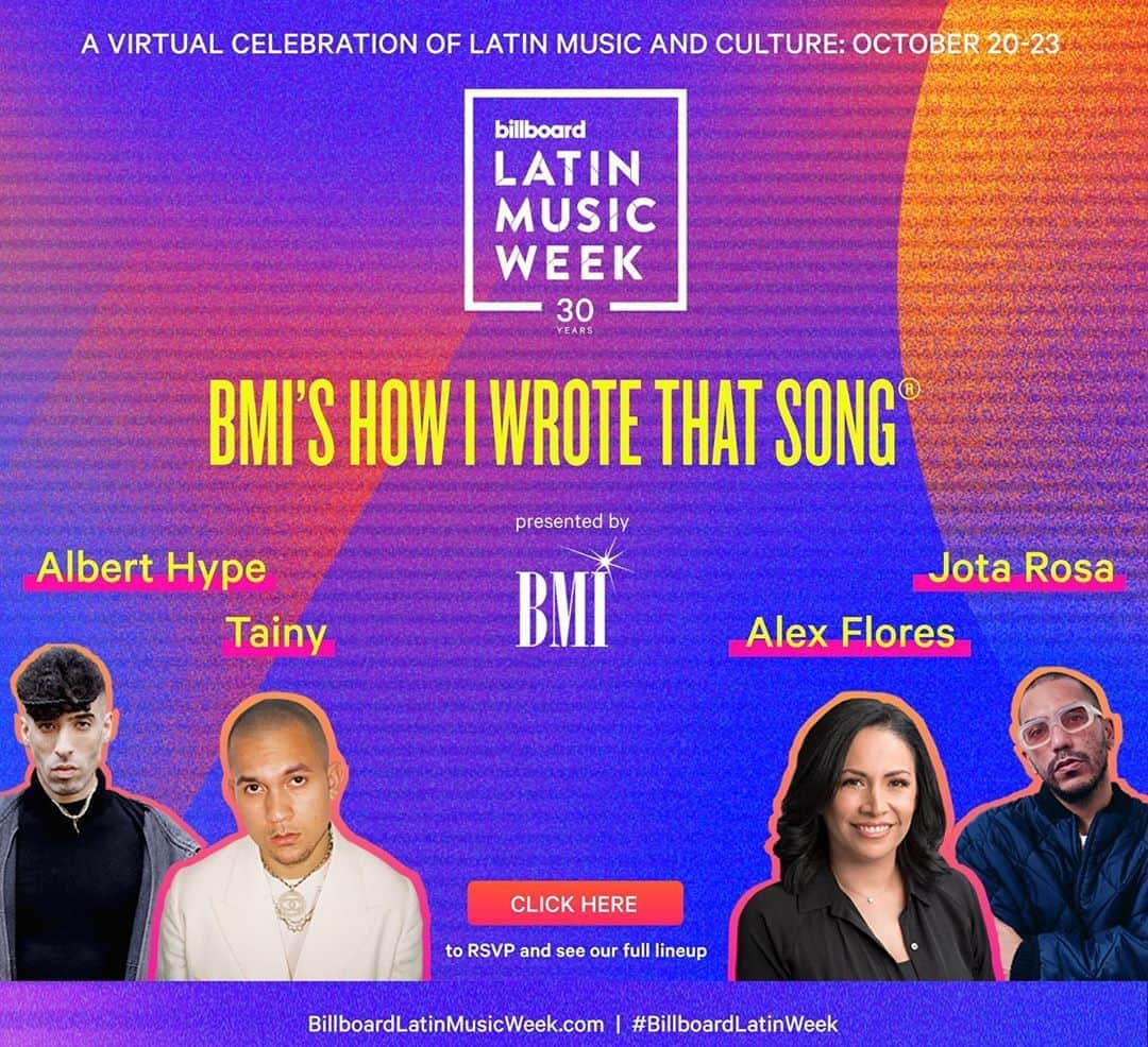 Broadcast Music, Inc.さんのインスタグラム写真 - (Broadcast Music, Inc.Instagram)「Make sure to check out our “How I Wrote That Song®”panel tomorrow during #BillboardLatinMusicWeek, moderated by our Senior Vice President of Creative @alexflores33. @tainy, @alberthype and @jotarosa will dive into the stories behind some of their biggest hits, the ingredients needed for the perfect writer/producer collaboration, and so much more! 💫#BMIHIWTS 🎶」10月23日 6時43分 - bmi