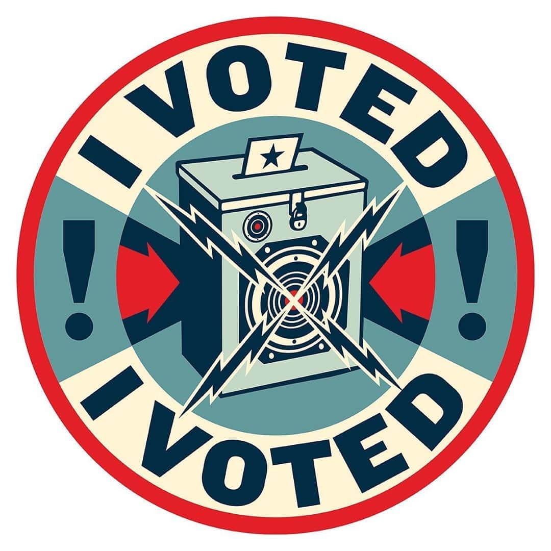 Shepard Faireyさんのインスタグラム写真 - (Shepard FaireyInstagram)「More Americans than ever will vote by mail this year, and millions more will vote early. So in collaboration with @IAmaVoter, @nymag invited me and dozens of other artists to design I VOTED stickers! Check out the full list below. Be sure to grab a copy of the NY Mag issue on October 26th and get out the #VOTE! -Shepard  Artists: @derrickadamsny, @kbernhardt2014, @bisabutler @claireolivergallery, @tawnychatmon, Nancy Chunn, @aaconteh, @dreyfus.art, @obeygiant, @baronvonfancy @zarialynn, @juworkingonprojects, @rico_gatson, David Hammons, @nsrgnts, @debkass, @kaws, @chrisunkim, @yashuared, Barbara Kruger, @adamjk, @seanland81 @glennligon, @yenimao, @championsdesign, @shantell_martin, @wallflowermccoy @evergoldprojects, Julie Mehretu, @theduanemichals, @marilynminter, @toyinojihodutola, @peterpaidnyc @joseparla, @pendleton.adam, @steveespopowers, @dukerileystudio, @rdeborah191, @jamilaelsahili, @hiba_schahbaz, @asherald, @cindysherman, @devanshimoyama @tshopsin, @lauriesimmons, @lornasimpson, @hankwillisthomas, Rirkrit Tiravanija, @samevernon, @zzdesign」10月23日 7時10分 - obeygiant