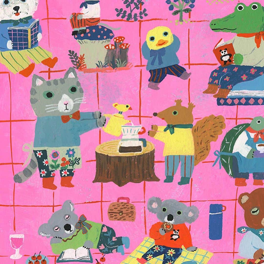 のインスタグラム：「GALLERY MAISON D'ARTさんで開催中のオンライン展示会「Paysage avec les animaux 」 が10月21日(水)-25日(日)の期間、メゾンダール大阪本店にて直接作品をご覧いただける展示会としてオープンしています！  お近くの方はこの機会にぜひお立ち寄りください。 maison-art.org/artist/」