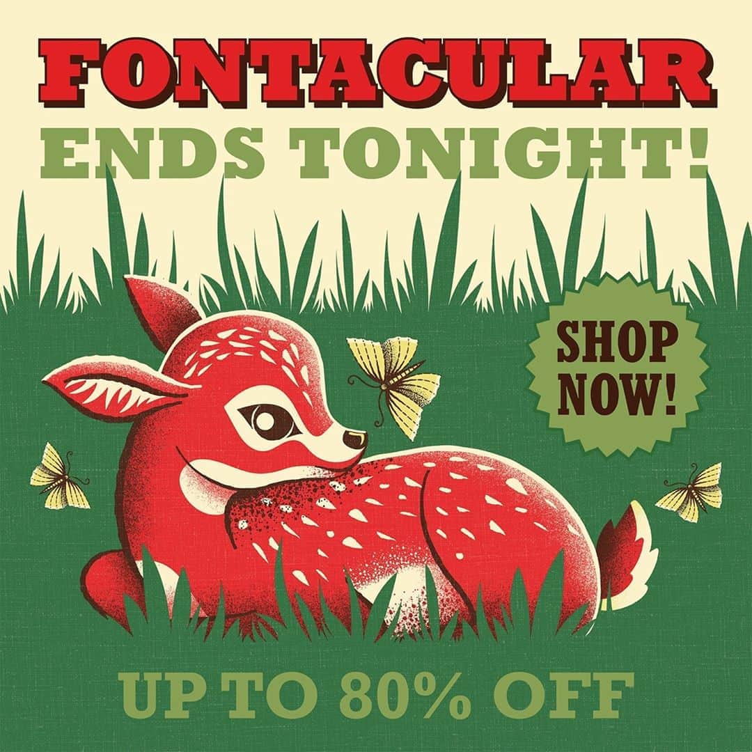myfontsさんのインスタグラム写真 - (myfontsInstagram)「Just as every story must come to an end, so must the huge discounts in #Fontacular2020. You can still grab these discounts through today, though, so get moving if you want to save: https://bit.ly/2ItN1Xp」10月23日 22時09分 - myfonts