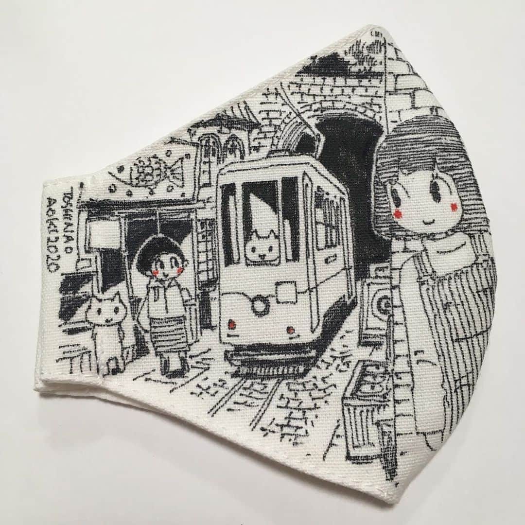 青木俊直さんのインスタグラム写真 - (青木俊直Instagram)「トンネルを抜けるとマスク鉄道 #クリエイターズマスク展」10月23日 21時21分 - aoki818