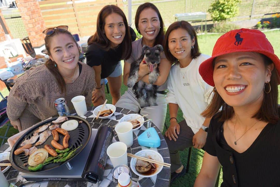 永井葉月さんのインスタグラム写真 - (永井葉月Instagram)「. . We had a good time with 🐶💓 . . #instadaily #dog #family  #bbq #summer #summertime  #nicetime #夏の思い出 #bff  #あくび犬 #幸せな時間」10月23日 21時50分 - hazuki815hazuki