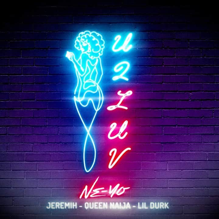 のインスタグラム：「CAN’T NOBODY TELL ME WHO TO LOVE! Much love to @jeremih @queennaija and @lildurk for hoppin on this joint with me. #U2LuvRemix OUT NOW!」