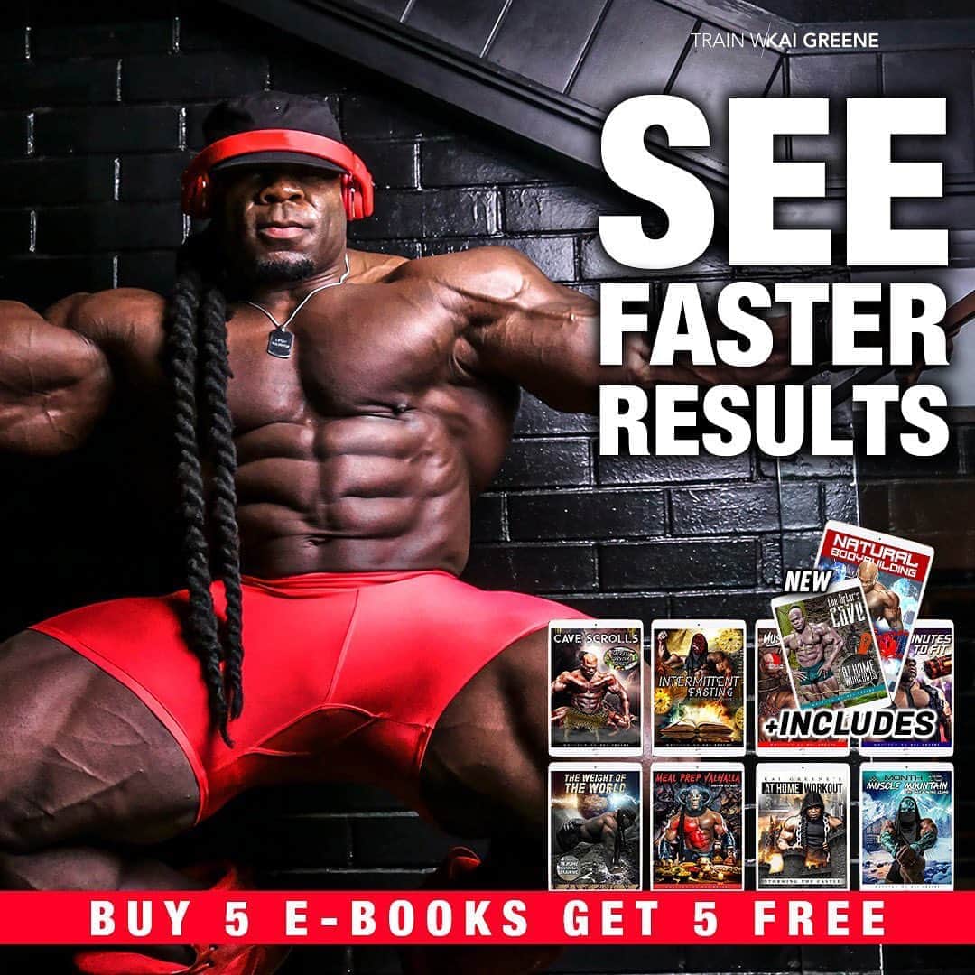 カイ・グリーンのインスタグラム：「💪🏾SEE FASTER RESULTS!! Get New Workouts & Learn How To Properly Train Every Body Part To Pack On More Muscle To Your Frame!!  👉🏾Grab All The Programs At - Trainwithkai.com  ✅GET 100’S OF DIFFERENT WORKOUTS ✅NEVER BEFORE SEEN EXERCISES ✅OVER 300 WRITTEN PAGES ✅MEAL PLAN GUIDANCE ✅HOW TO CALCULATE YOUR MACROS」