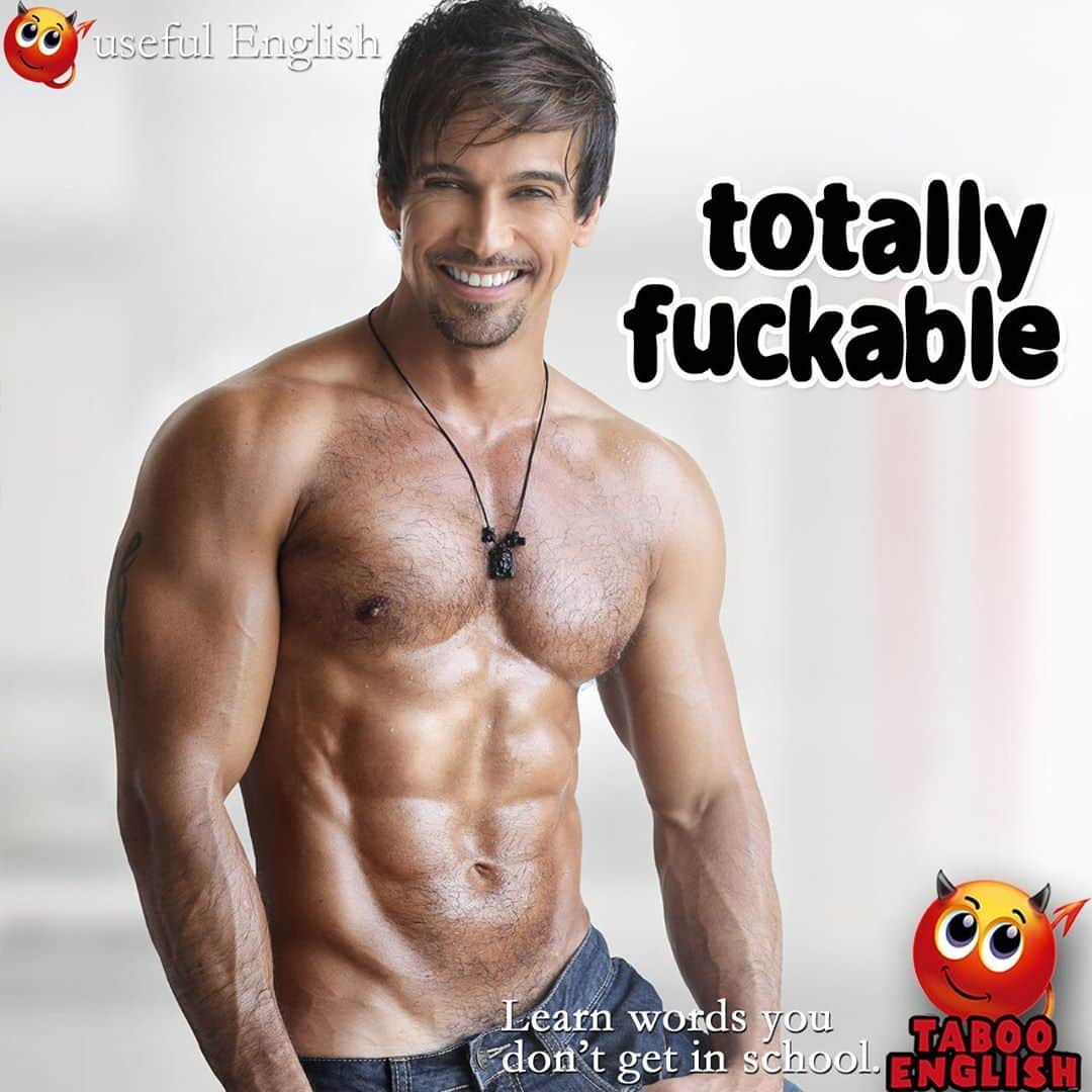 Taboo English®のインスタグラム：「The difference between FUCKABLE and UNFUCKABLE 😂 follow @tabooenglish for more English vocabulary!!!  • • • • #tabooenglish #hotguys #uglyguys #muscles #sixpacks #hottie #esl #efl #vocabularywords #英語スラング #英語の勉強」