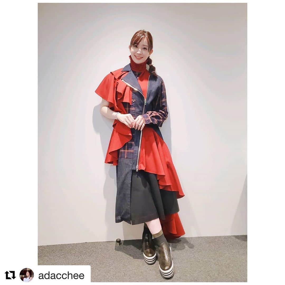 アツシナカシマのインスタグラム：「#atsushinakashima #アツシナカシマ #fashion #足立梨花 @adacchee」