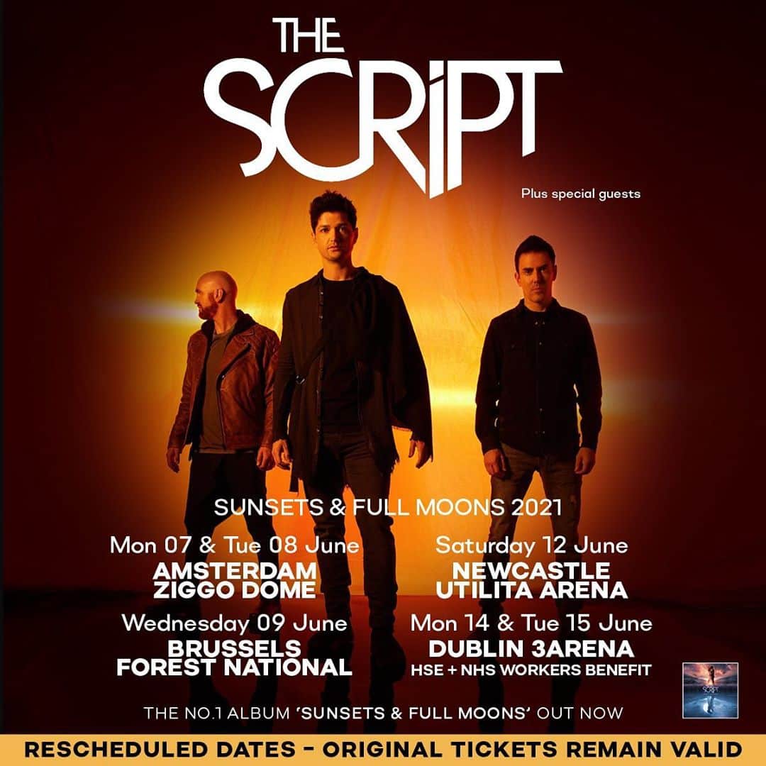 The Scriptさんのインスタグラム写真 - (The ScriptInstagram)「It will come as no surprise that due to the ongoing Covid-19 pandemic we've made the decision to reschedule the remainder of our tour to June 2021.  Although this is disappointing for all involved, we hope you can understand that we do this with everyone's safety in mind. But know this, when we get back on that stage in June it's going to be epic!  Please keep hold of your tickets, they will remain valid.」10月23日 18時00分 - thescriptofficial