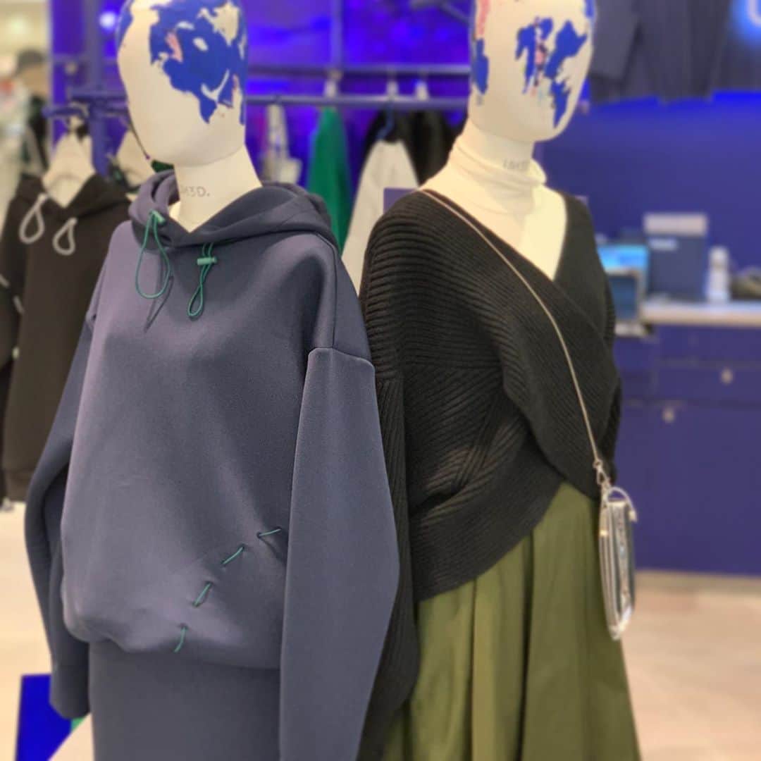 のインスタグラム：「UN3D. AW2020 COLLECTION At 3F MODE #Hankyu #HANKYUMODE #umedahankyu #阪急うめだ本店 #うめだ阪急 #阪急百貨店 #osaka #umeda #mode #UN3D #aw20 #パーカ #ニット #コート」