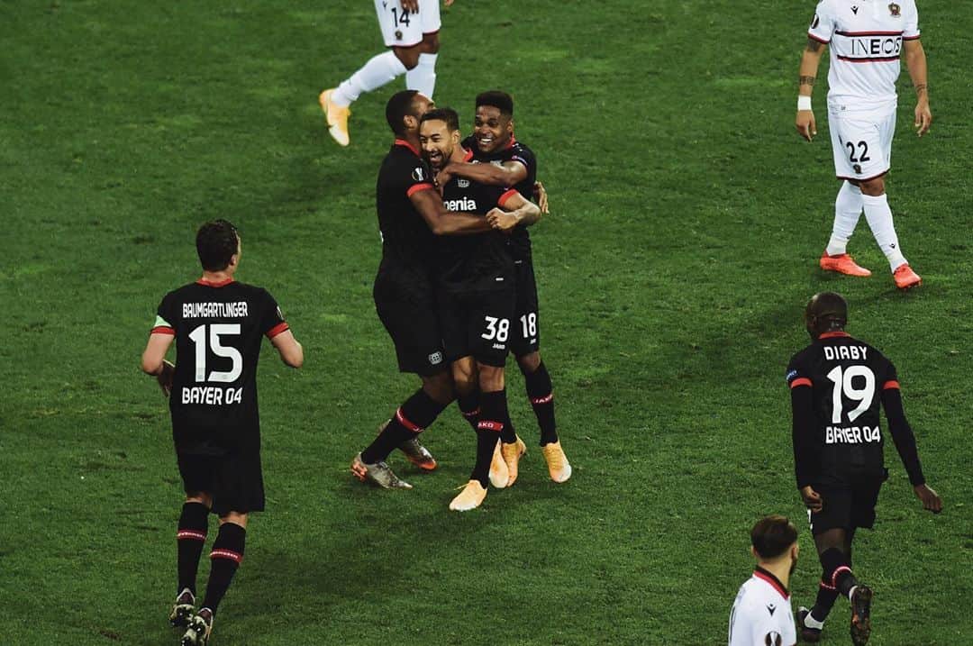 カリム・ベララビのインスタグラム：「First 3 points in the @europaleague ✅ and happy about my 2 goals 💯」