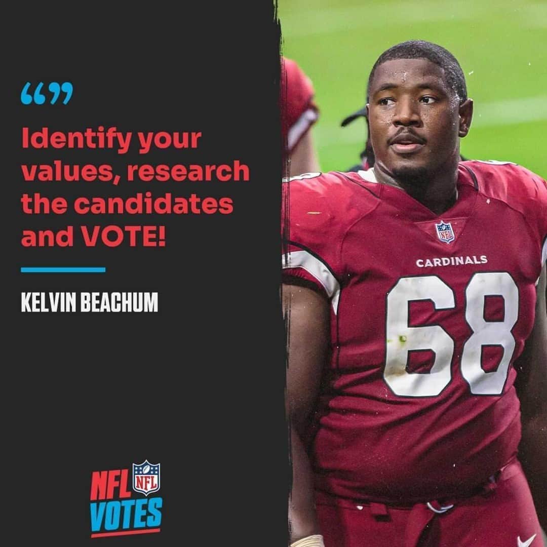 NFLさんのインスタグラム写真 - (NFLInstagram)「Research and vote! 🗳️ @kelvin.beachum.jr #NFLVotes」10月24日 7時30分 - nfl