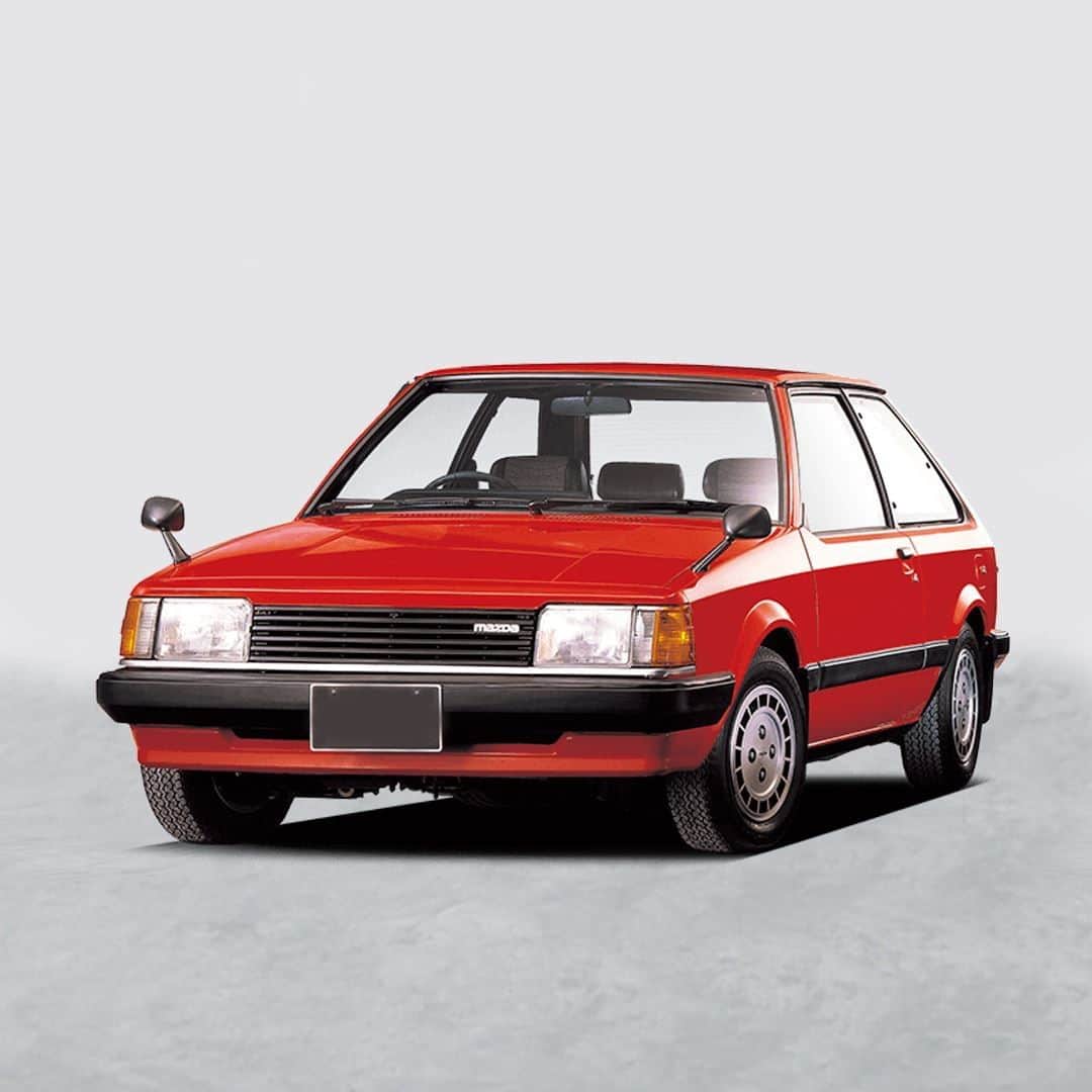 MAZDA Canadaのインスタグラム：「The fifth-generation Mazda Familia was Mazda’s first model with the front-engine front-wheel-drive (FF) configuration. Thanks to a linear and sharp design, spacious and comfortable interior, and agile, sporty driving, the Mazda Familia became a huge hit in Japan and was the top-selling model for a total of 8 months. #mazda100years #flashbackfriday」
