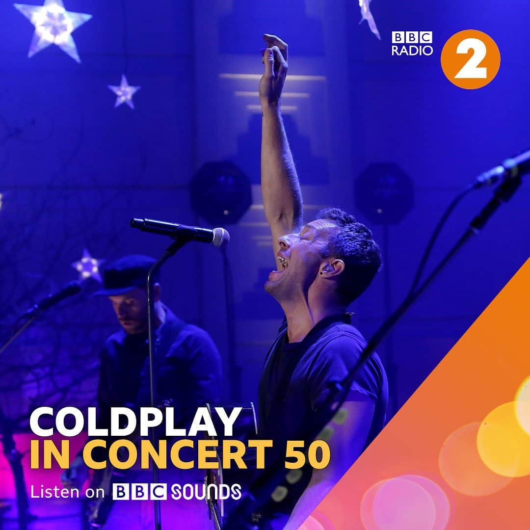 Coldplayのインスタグラム：「The band's December 2014 performance at London's BBC Radio Theatre is being made available as part of a celebration of 50 years of live music at @bbcradio2.  Listen out for the performance on Radio 2 and on @bbcsounds from 1st November. #R2InConcert50」
