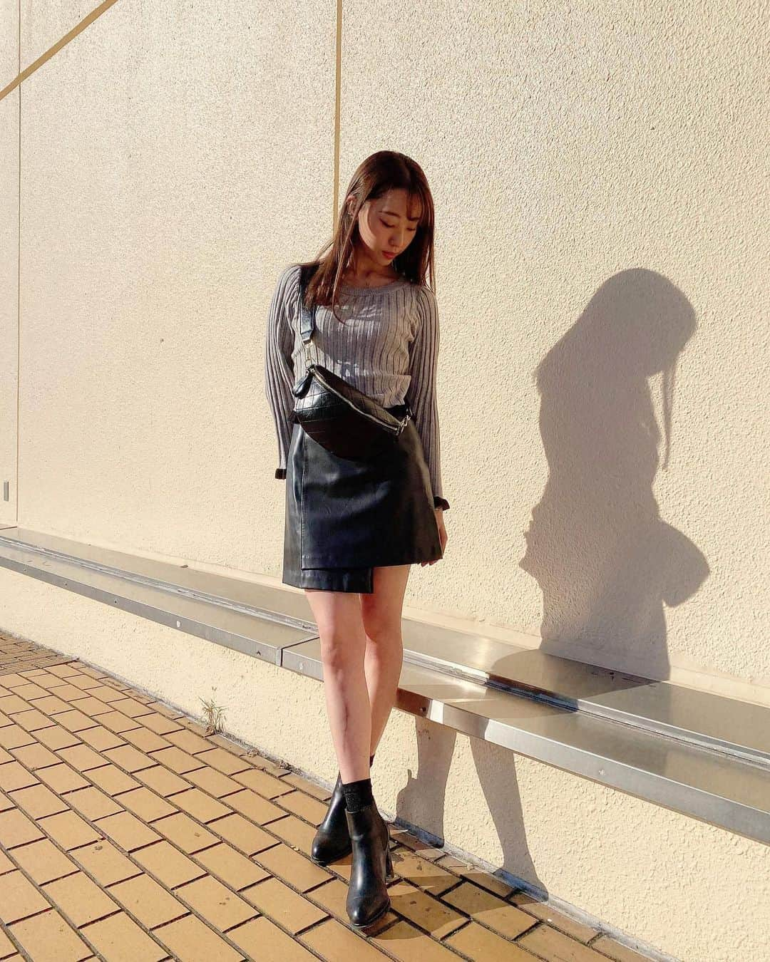 藤江れいなさんのインスタグラム写真 - (藤江れいなInstagram)「♡ ボディーバック🌟 お気に入り💚😍💚💚 ・ ・ 👜→( @frenchpave_official ) ・ ・ #２２時の嫁 #私服  #fashion #コーディネート」10月23日 22時21分 - 01nyan0201