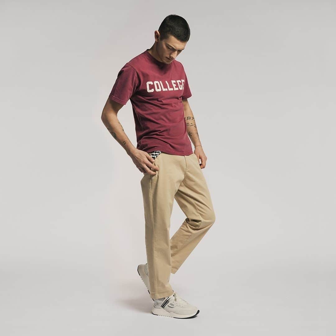フランクリン&マーシャルのインスタグラム：「FRANKLIN & MARSHALL  FW2020 COLLECTION   Clean look, serious comfort	  #franklinandmarshall #newcollection #trousers #tshirt #shoes」