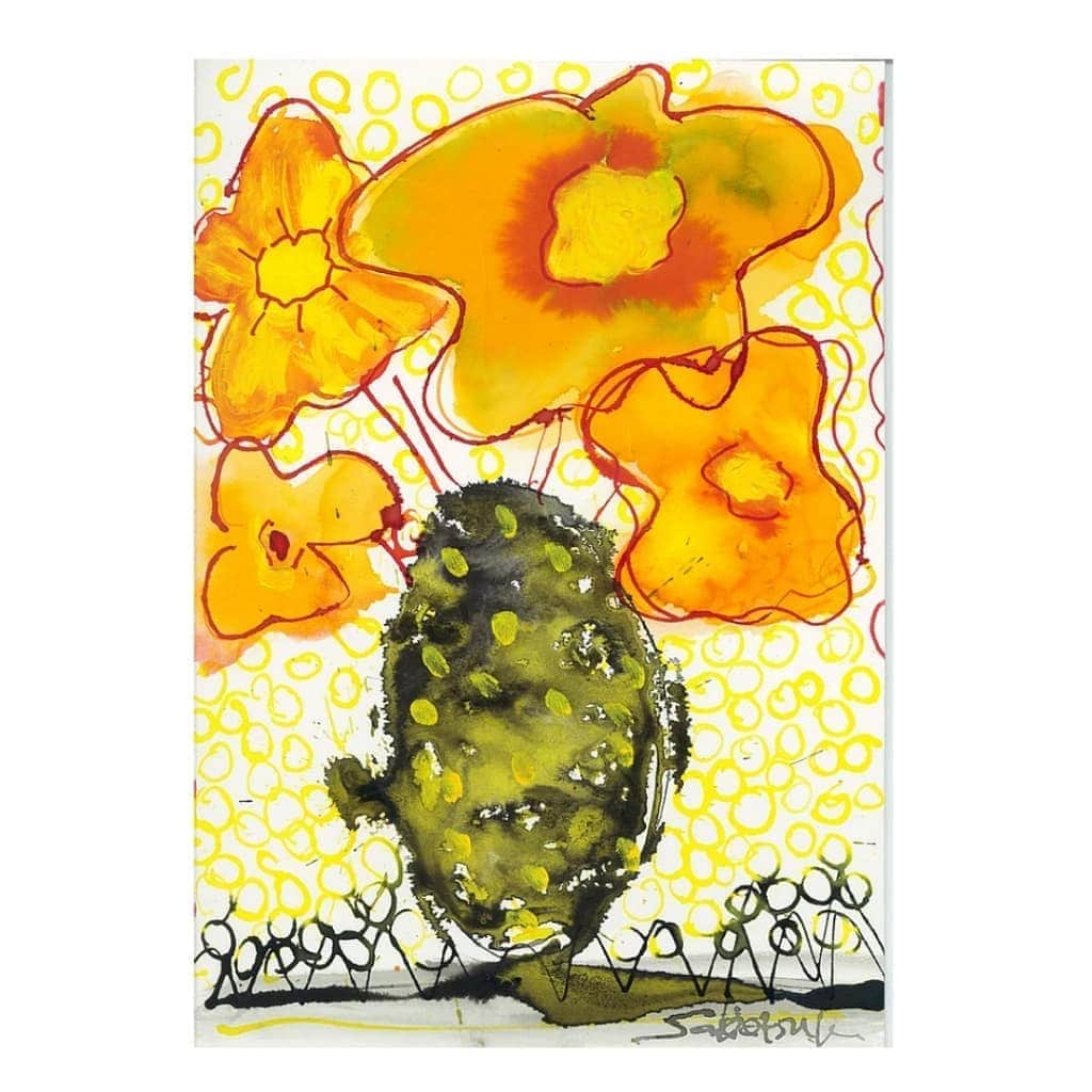大塚咲さんのインスタグラム写真 - (大塚咲Instagram)「#artwork  #inkdrawing #acrylic #flowers」10月24日 0時24分 - otsukasaki_