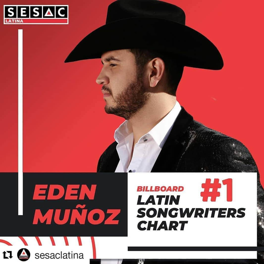 エデン・ムーニョさんのインスタグラム写真 - (エデン・ムーニョInstagram)「🙏  #Repost @sesaclatina (@get_repost) ・・・ Edén Muñoz vocalista de @calibre50oficial, ocupa el lugar #1 en el @billboard #SongwritersChart dominando por primera vez con tres canciones de su autoría en la más reciente #HotLatinSongsChart. FELICIDADES @calibre50eden por este merecidísimo reconocimiento!! – 👏👏🙌👊🔥🔥🔥🔥 Articulo completo de #Billboard en el link de nuestro bio.」10月24日 1時47分 - edenmunoz