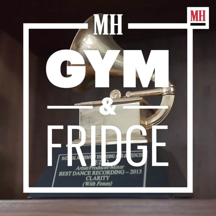 ゼッドのインスタグラム：「Thank you @menshealthmag for stopping by to check out my gym and fridge! 💪」