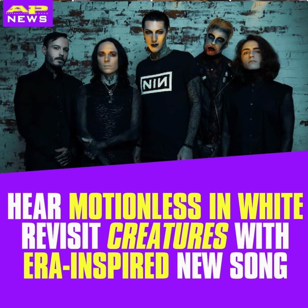 Alternative Pressさんのインスタグラム写真 - (Alternative PressInstagram)「LISTEN: @miwband are celebrating the 10th anniversary of their debut album ‘Creatures’ with their new era-inspired song “Creatures X: To The Grave”⁠ LINK IN BIO⁠ .⁠ .⁠ .⁠ #motionlessinwhite #miw #miwband #creatures #motionlessinwhitecreatures #miwcreatures #creaturesxtothegrave #altpress #alternativepress」10月24日 3時02分 - altpress