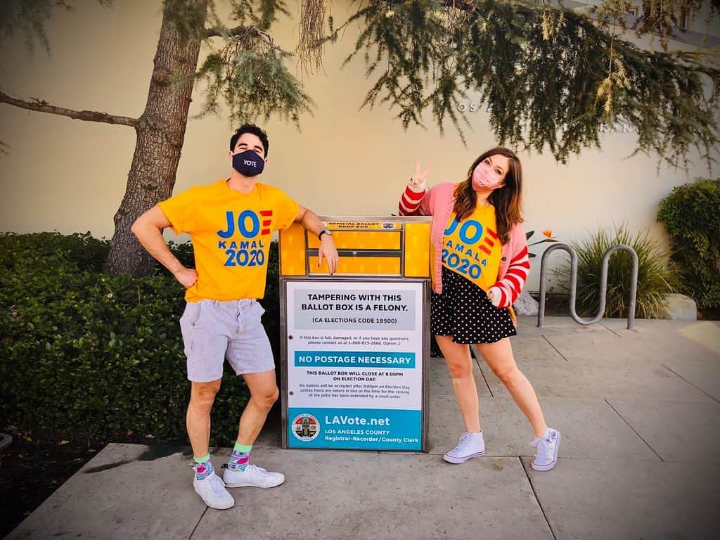 ダレン・クリスさんのインスタグラム写真 - (ダレン・クリスInstagram)「I’d like to thank the drop box for its coordination game. #VotingSquad  Speaking of coordination and using your voice, there’s only 11 days until Election Day so I’m tagging three fave voices of mine @jordanfisher @brendonurie @sabrinacarpenter to share their voting squad!」10月24日 3時36分 - darrencriss