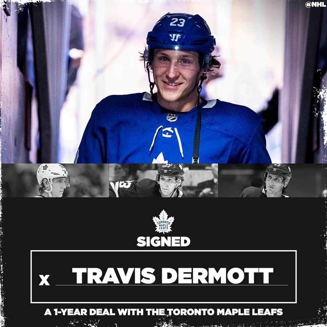 NHLさんのインスタグラム写真 - (NHLInstagram)「@travisdermott has signed a 1️⃣-year contract extension with the @mapleleafs.」10月24日 4時54分 - nhl