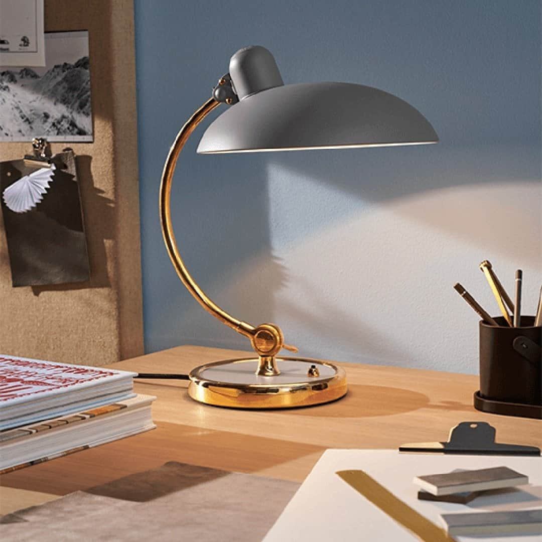 フリッツハンセンさんのインスタグラム写真 - (フリッツハンセンInstagram)「The KAISER Idell™ table lamp is characterised by Christian Dells’s ability to create elegant design with basic geometric hallmarks of modernism   Discover more via link in bio  #fritzhansen #kaiseridell #christiandell #lightingdecor #lightings #lightingdesign #Interiordesign #tabledecor #프리츠한센  #フリッツハンセン  The KAISER Idell™ table lamp in Easy Gray & Brass is only available in EU」10月24日 16時00分 - fritzhansen