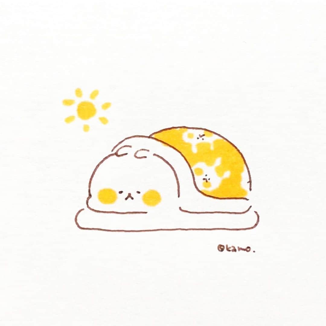 カモさんのインスタグラム写真 カモinstagram お布団が恋しい季節になりました お布団 Futon イラスト Illustration ウサギタケ Usagitake 10月24日 10時07分 Illustratorkamo