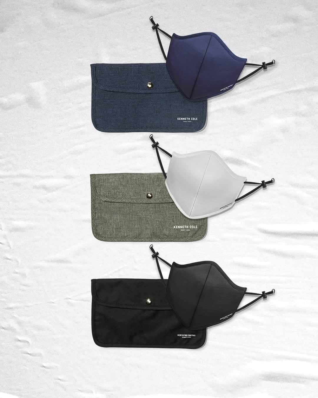 ケネスコールのインスタグラム：「Stop scrolling! The Perfect Mask is right here. Our breathable, lightweight, temperature-controlled V-block neoprene mask has multi-layers of protection, comfort, and style, and comes with an antimicrobial pouch. #WearAFuckingMask #MaskUp #ProtectEachOther  When you shop at KennethCole.com, we donate to THE MENTAL HEALTH COALITION –a life-changing movement working to destigmatize all mental health conditions by unifying our partners’ efforts, including those focused on the emotional well-being of Black communities. Info link in bio.」