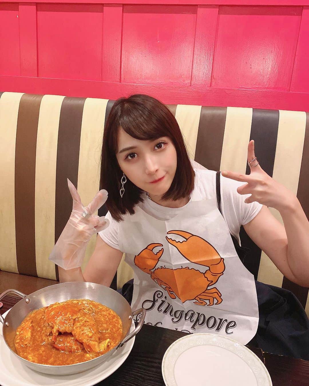 はりーさんのインスタグラム写真 - (はりーInstagram)「Club！！！🦀 シンガポールシーフードリパブリック品川🇸🇬 手掴みで食べるスタイルのお店🦞 #1日1りら #りらずチョイス #シーフードリパブリック品川」10月24日 12時32分 - kirarin_harry_official