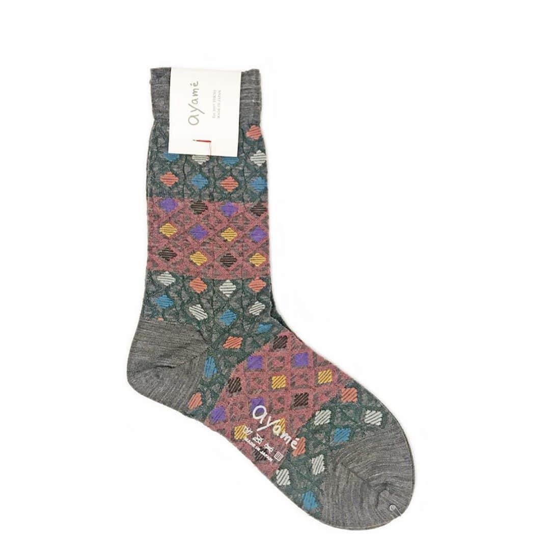アヤメさんのインスタグラム写真 - (アヤメInstagram)「Waffle cone wool socks🧦🍦🐑 ウール物も色々入荷してます🐑 #ayamesocks #新入荷 #ワッフル #メンズあります #秋冬靴下 #socksdesign #靴下好き #🧦 #柄ソックス」10月24日 12時59分 - ayame_socks