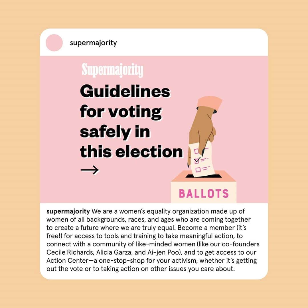 Glossierさんのインスタグラム写真 - (GlossierInstagram)「In honor of Vote Early Day, meet Vol. 3 of our Community Resource Pamphlet! In it you’ll find four organizations working diligently to activate communities through civic engagement. Swipe through to learn more about the important work of @powerthepolls, @knowyouvote_, @supermajority, and @she_sepuede, and what you can do to get involved ✨ Feel free to share more organizations and resources below 👇」10月25日 2時04分 - glossier