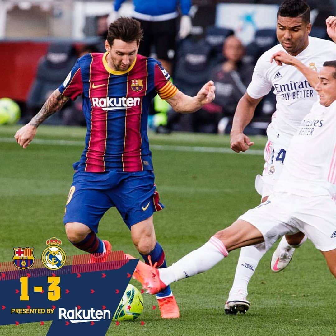 FCバルセロナさんのインスタグラム写真 - (FCバルセロナInstagram)「FULL TIME Barça 1-3 Real Madrid」10月25日 0時58分 - fcbarcelona