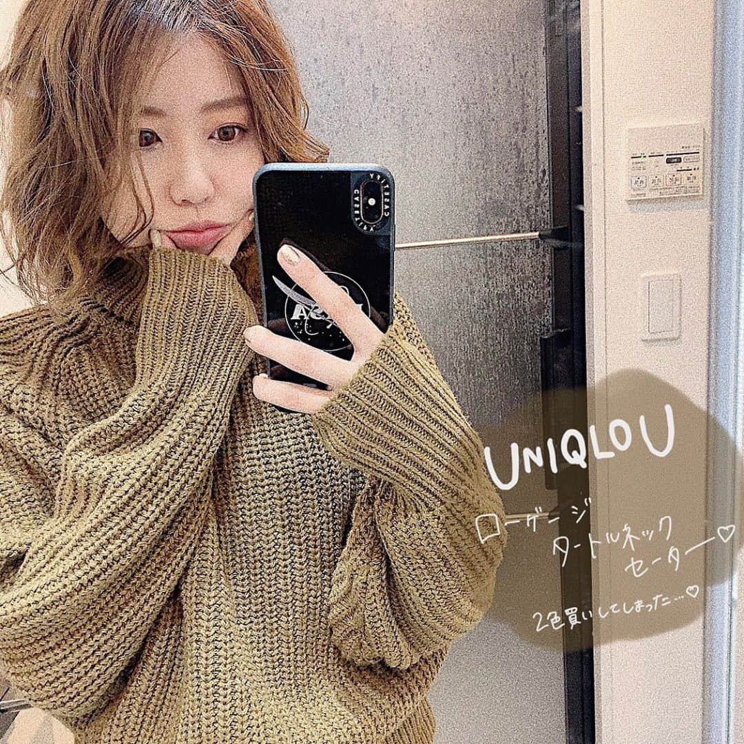 MAOIWATAさんのインスタグラム写真 - (MAOIWATAInstagram)「2色買いした！今年のニット🧶﻿ ﻿ #uniqlou の #ローゲージタートルネックセーター﻿ 欲しかったカラーが完売してたけど😭﻿ めちゃくちゃ形可愛いからgetしました🙆‍♀️🙆‍♀️﻿ ﻿ 形も色もニットの厚みも。﻿ 早く着まくりたいぐらい〜﻿ やっぱ冬服って可愛いなあ。。🧶🥺﻿ ﻿ #ユニクロ#UNIQLO#ユニクロコーデ」10月25日 1時12分 - mao_iwata