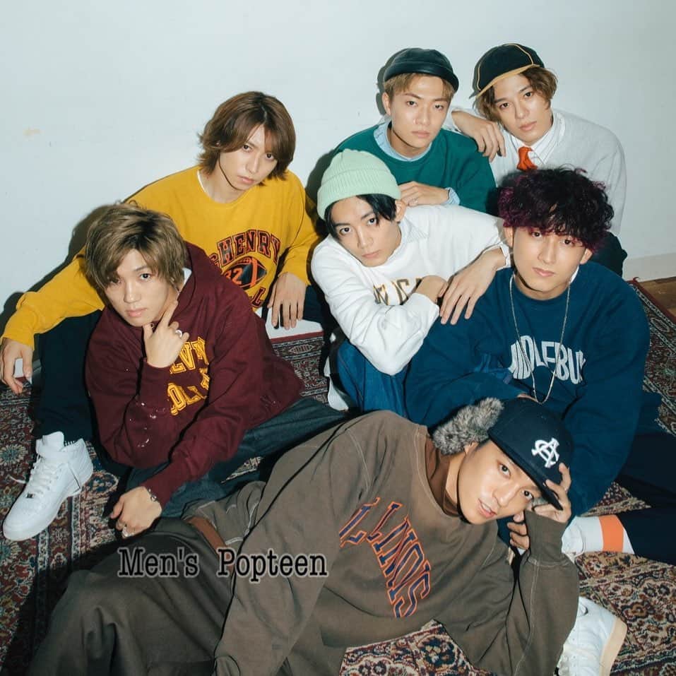 のインスタグラム：「みんなにBIG NEWS👑✨✨ 男子高校生＆男子大学生向け新雑誌「Men’s Popteen」の表紙に7ORDERの７人が登場するよ😳👏 全国書店＆webにて予約受け付けを開始したよ💖 11月17日（火）に発売‼️おたのしみにっ😘✨  #MensPopteen#メンズポップティーン#7ORDER#Popteen#男子高校生#男子大学生#表紙#ファッション」