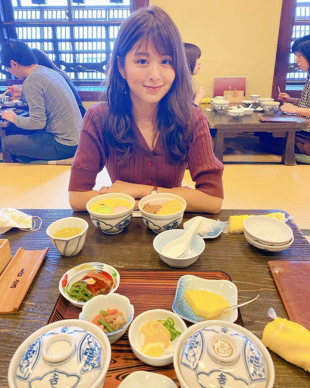 中島遥のインスタグラム：「gotoトラベルを利用して、初長崎県の旅🚗 初日のお昼は茶碗蒸しが有名な #吉宗　🍴 茶碗蒸しの中にうなぎが入ってた🤤 優しい味で温まりました😚✨  #長崎県#旅行#travel#ランチ#茶碗蒸し #撮影#model#モデル#portrait#ロケ#ファインダー越しの私の世界#東京カメラ部#カメラ#一眼レフ#フォロー#カメラ女子#follow#japan#japanesegirl #中島遥#いいね#コメント#ありがとうございます」