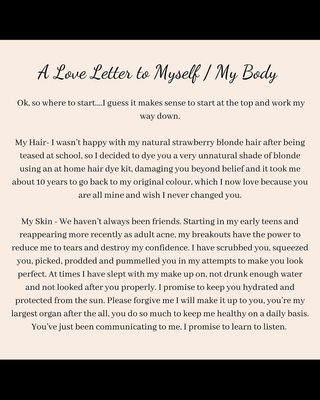 ミリー・マッキントッシュさんのインスタグラム写真 - (ミリー・マッキントッシュInstagram)「A friend of mine has launched a series called “A Love Letter To My Body” on her blog @thisisfindingbalance to create a space where anyone can share the personal relationships they have with their bodies, in the hope that they will relate to someone else and help them feel less alone in their insecurities. Over the years I’ve been my own worst critic and had a love/hate relationship with my body. My hope in writing this is that I can remind myself how lucky I am to have the body I live in and to treat it with more respect and kindness #alovelettertomybody 💗」10月24日 17時10分 - milliemackintosh