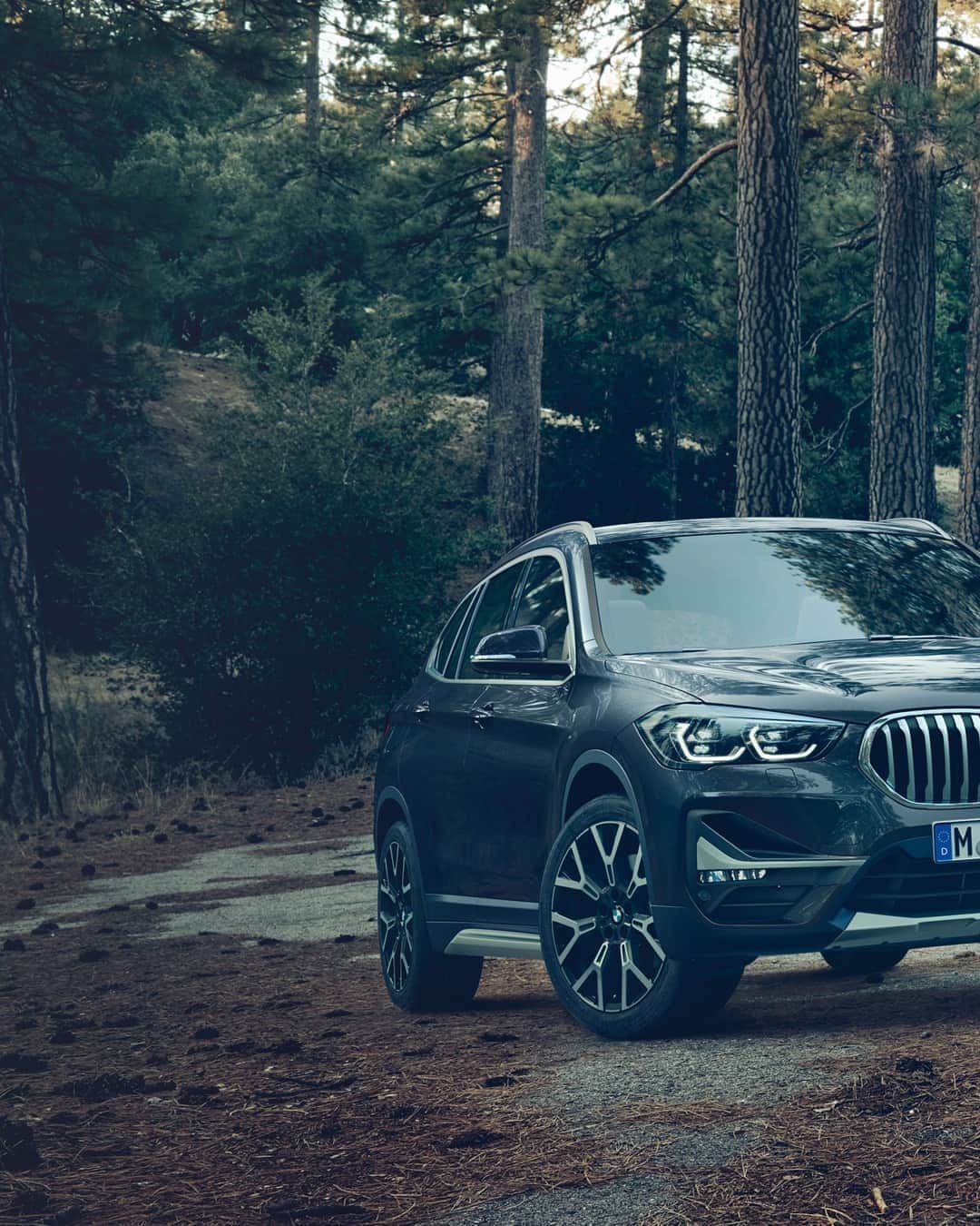 BMWのインスタグラム：「Forest beasts. The BMW X1, the BMW X5 and the BMW X3. #TheX1#TheX5 #TheX3 #BMW #X1 #X5 #X3 __ BMW X3 M40i: Fuel consumption in l/100 km (combined): 8.2–7.9. CO2 emissions in g/km (combined): 188–180.  Acceleration (0-100 km/h): 4.8 s. Power: 265 kW, 360 hp, 500 Nm.   Further information: www.bmw.com/disclaimer.」